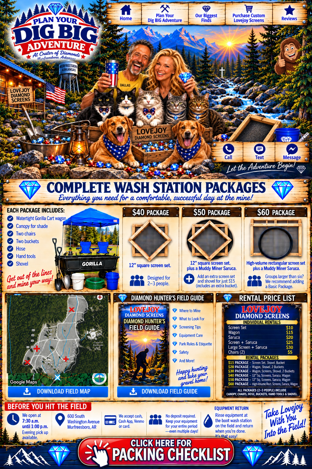 Plan Your Dig BIG Adventure